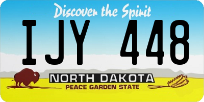 ND license plate IJY448