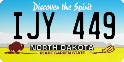 ND license plate IJY449