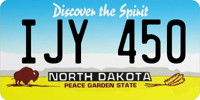 ND license plate IJY450