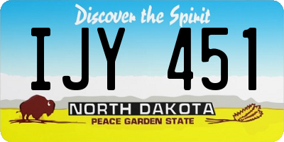 ND license plate IJY451