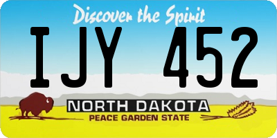 ND license plate IJY452