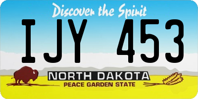 ND license plate IJY453