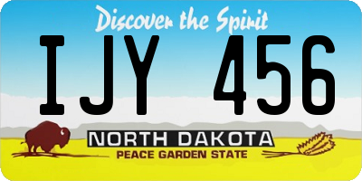 ND license plate IJY456