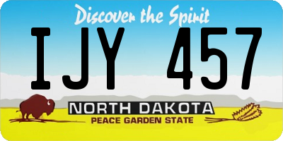 ND license plate IJY457