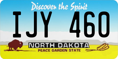 ND license plate IJY460