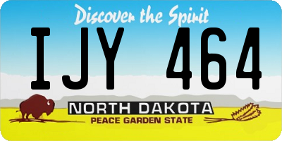 ND license plate IJY464