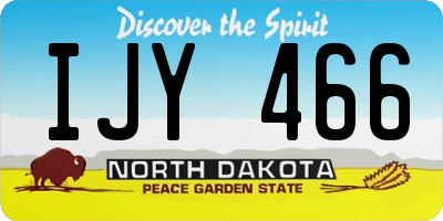 ND license plate IJY466