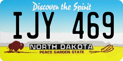 ND license plate IJY469