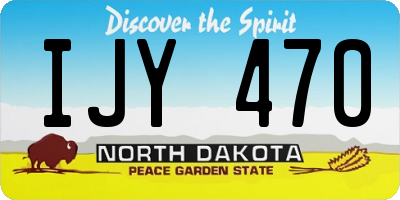 ND license plate IJY470