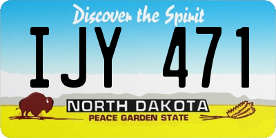 ND license plate IJY471