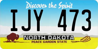 ND license plate IJY473