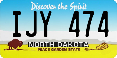 ND license plate IJY474