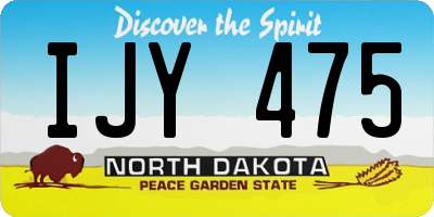 ND license plate IJY475