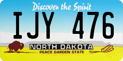 ND license plate IJY476