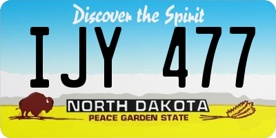 ND license plate IJY477