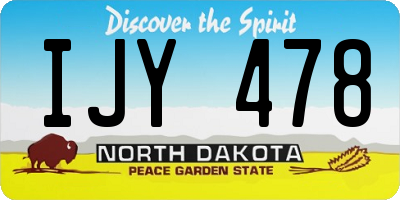 ND license plate IJY478