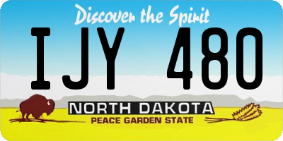 ND license plate IJY480