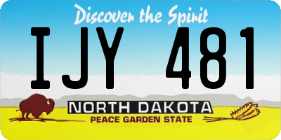ND license plate IJY481