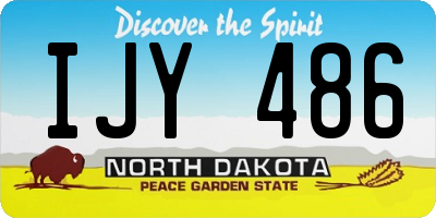 ND license plate IJY486