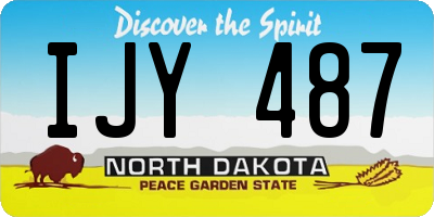 ND license plate IJY487