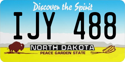 ND license plate IJY488