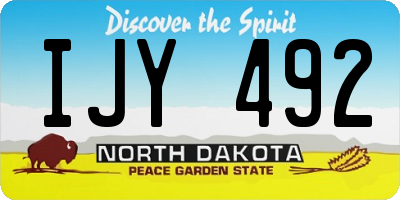 ND license plate IJY492