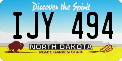 ND license plate IJY494