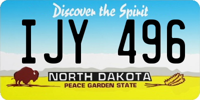 ND license plate IJY496