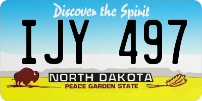 ND license plate IJY497