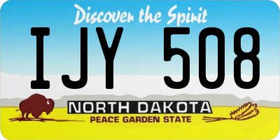 ND license plate IJY508