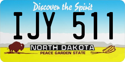 ND license plate IJY511