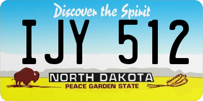 ND license plate IJY512