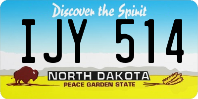 ND license plate IJY514
