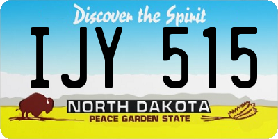 ND license plate IJY515