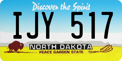 ND license plate IJY517