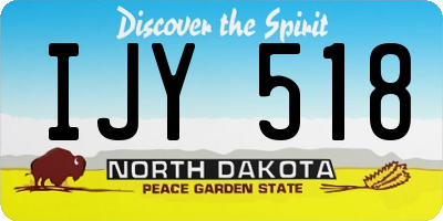 ND license plate IJY518