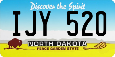ND license plate IJY520