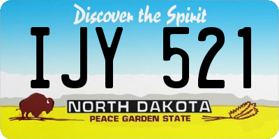 ND license plate IJY521