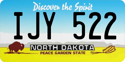 ND license plate IJY522
