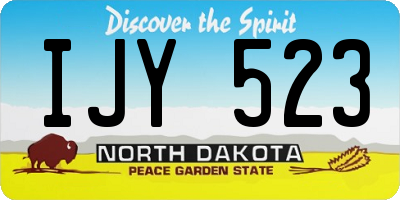 ND license plate IJY523