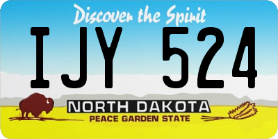 ND license plate IJY524