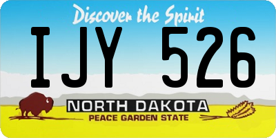 ND license plate IJY526