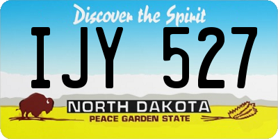 ND license plate IJY527