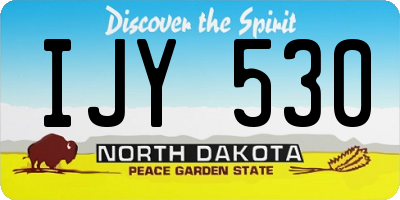 ND license plate IJY530