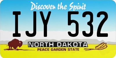 ND license plate IJY532