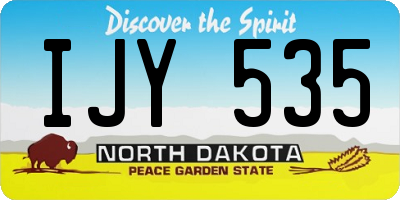 ND license plate IJY535