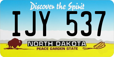ND license plate IJY537