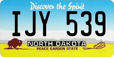 ND license plate IJY539