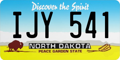ND license plate IJY541