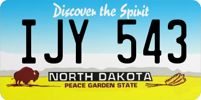 ND license plate IJY543